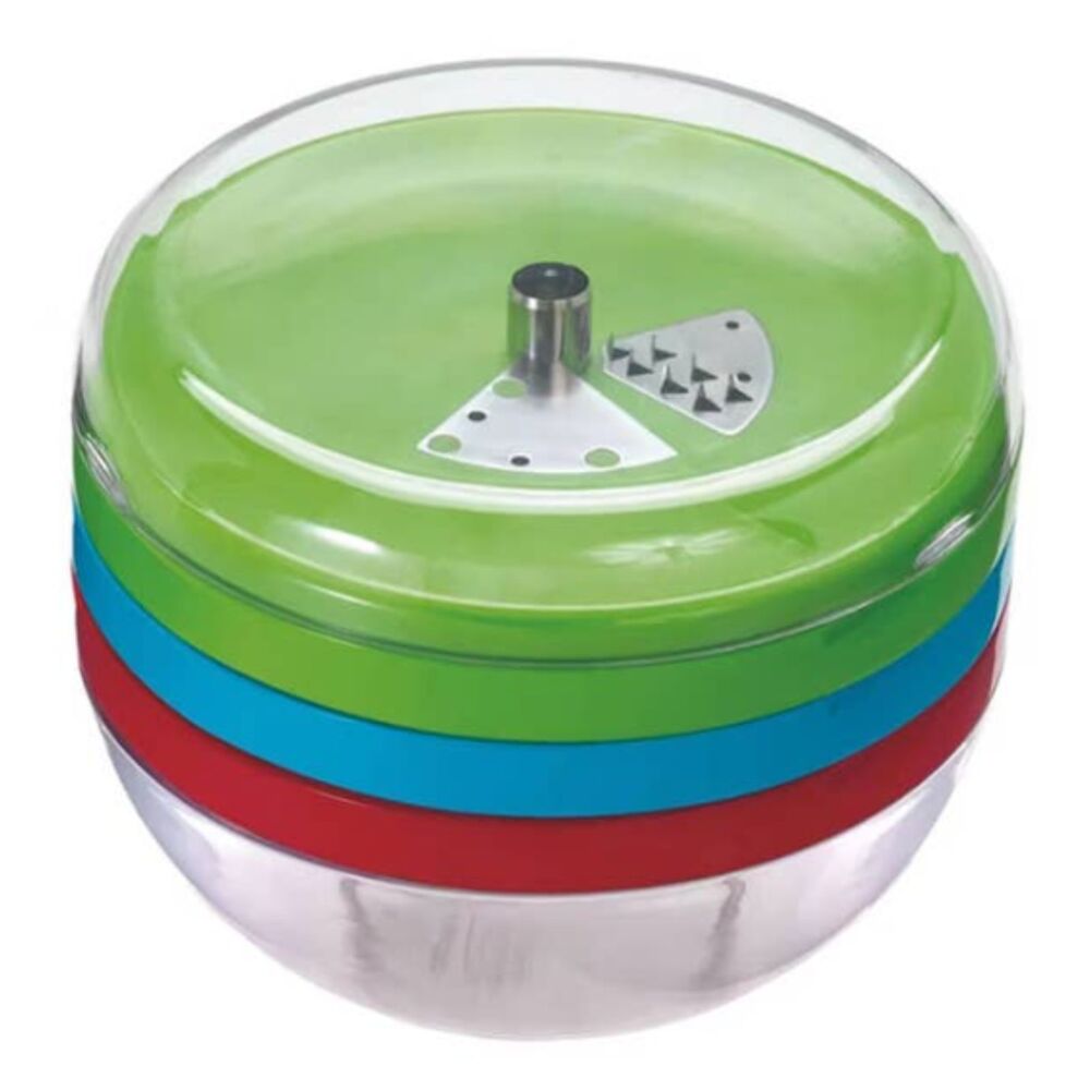 Crofton 3-in-1 Food Prep Blade Ball, with Spiralizer, Grater, and Slicer